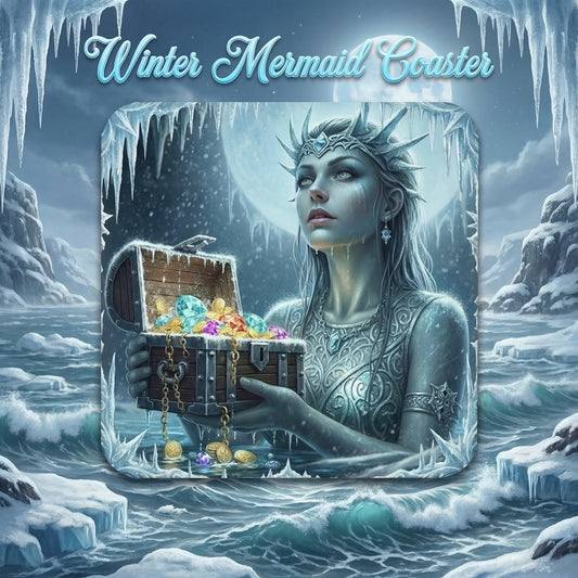 Winter Mermaid Treasure Coaster | Shiver the Season