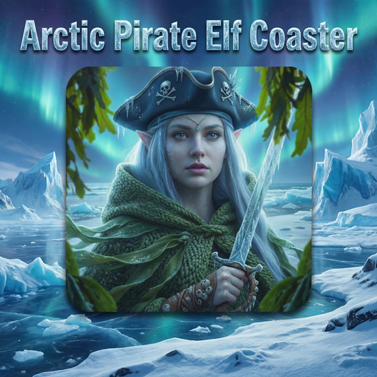 Arctic Pirate Elf Coaster | Sea Witch Fantasy Decor