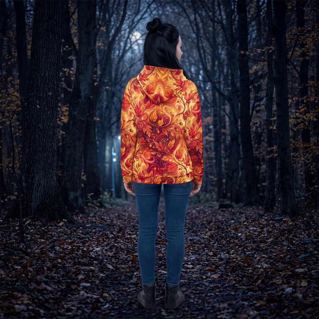 Autumn Leaves Hoodie – Enchanted Fall Foliage Unisex Pullover