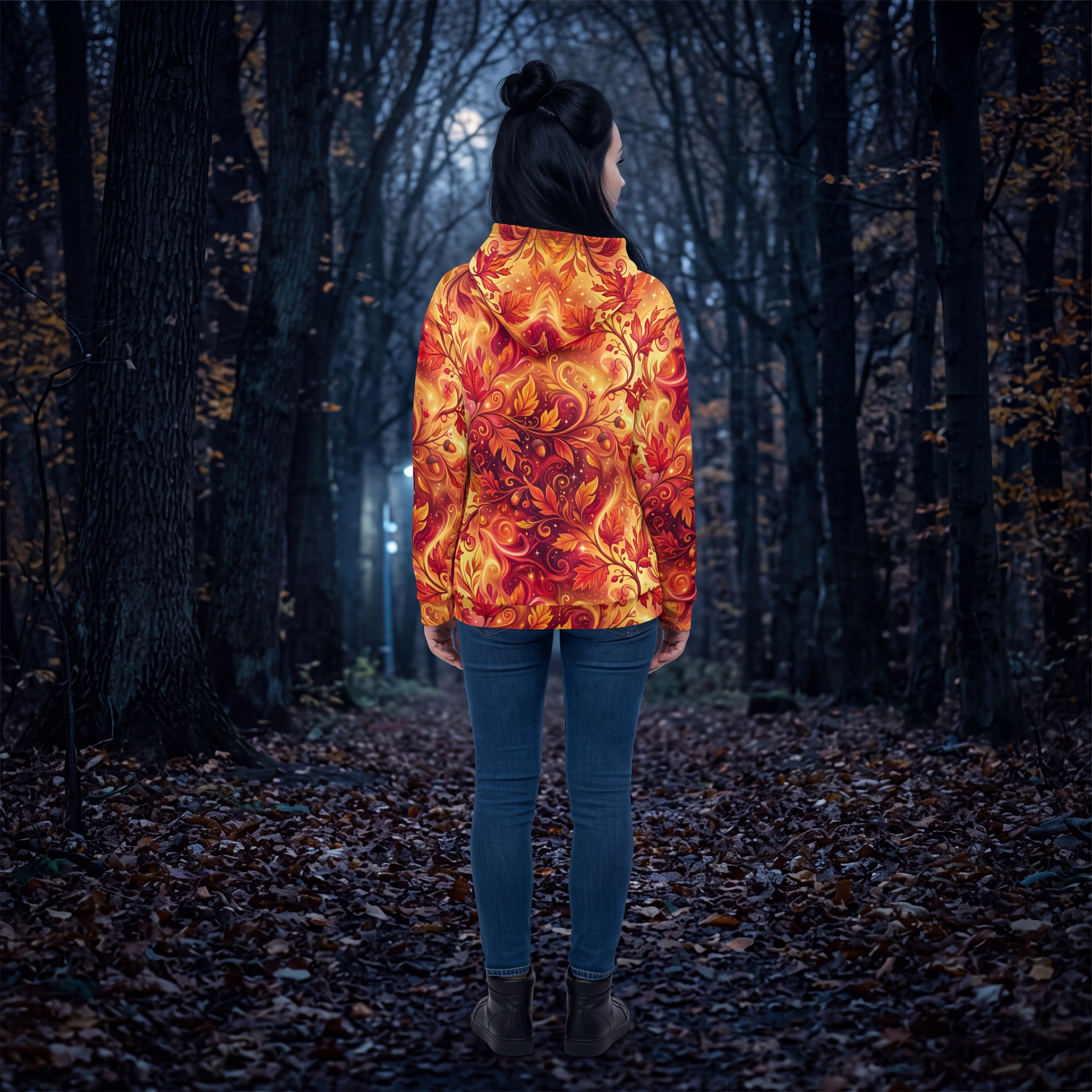 Autumn Leaves Hoodie – Enchanted Fall Foliage Unisex Pullover