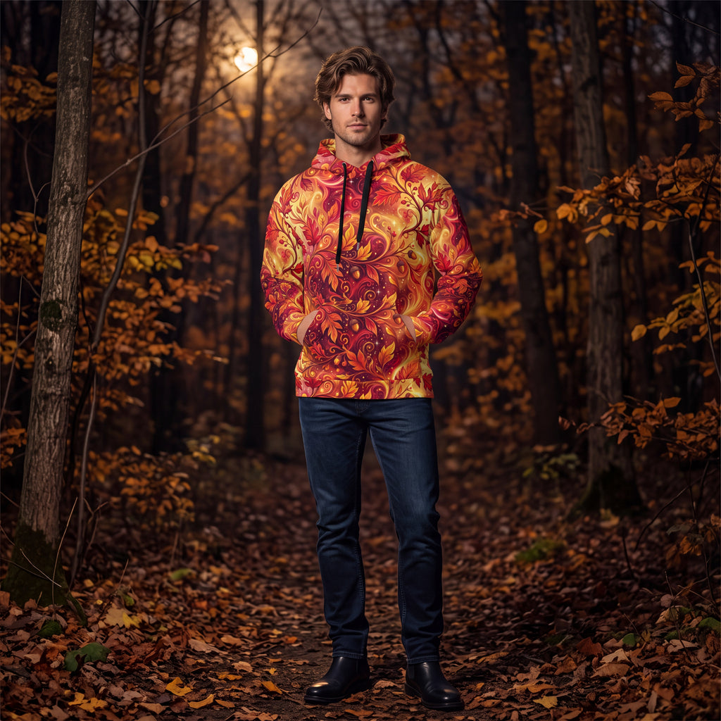 Autumn Leaves Hoodie – Enchanted Fall Foliage Unisex Pullover