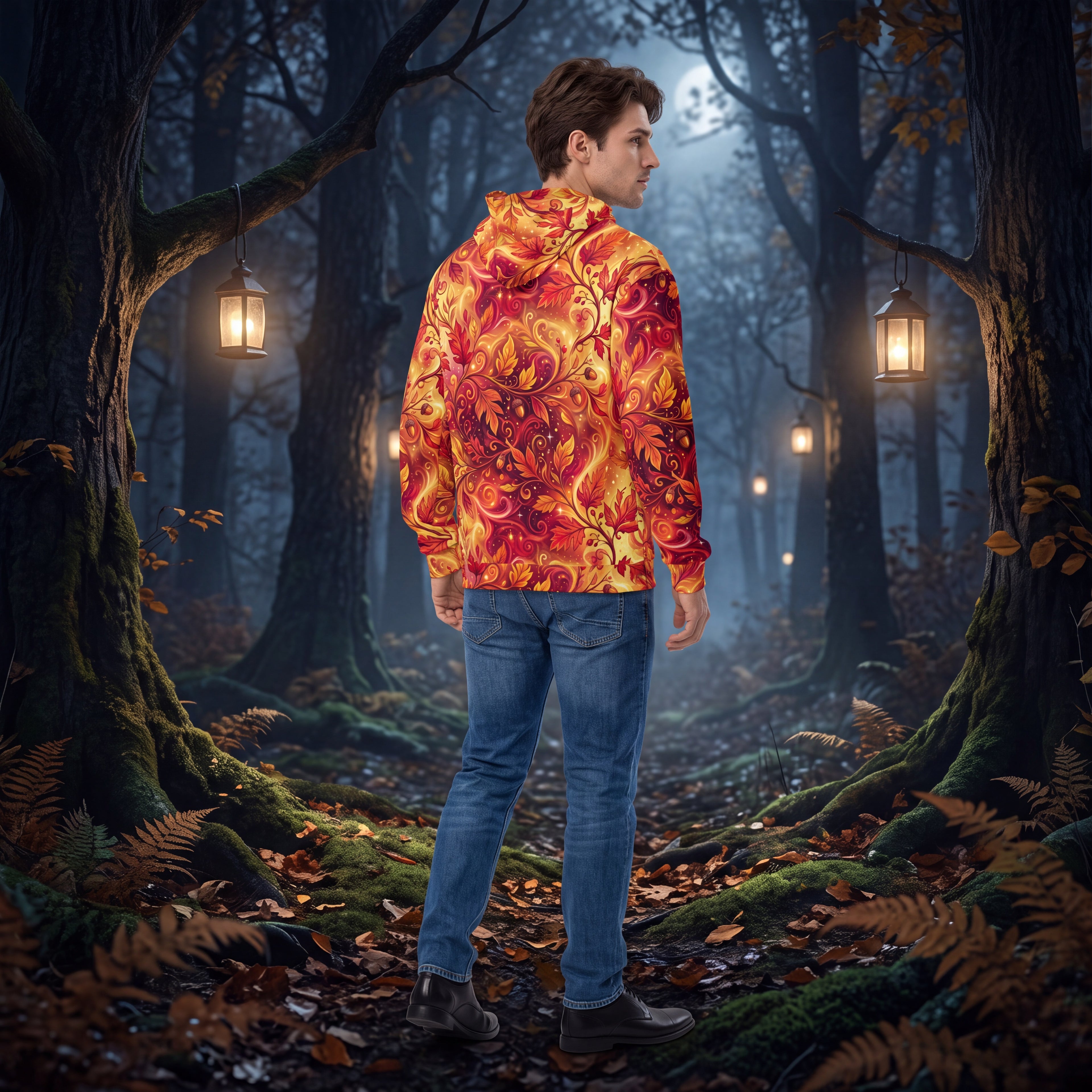 Autumn Leaves Hoodie – Enchanted Fall Foliage Unisex Pullover