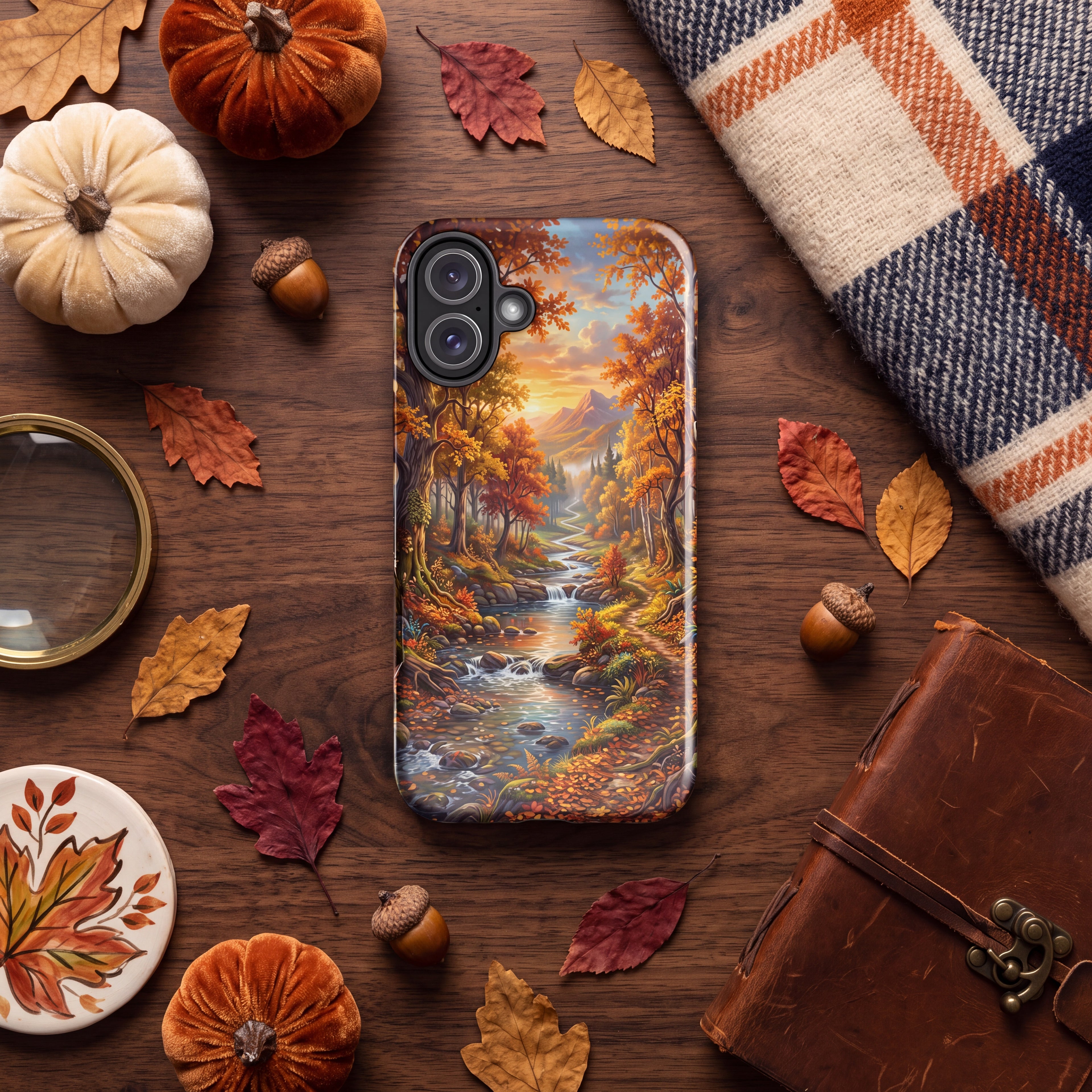 Autumn Forest iPhone Case – Fall Stream Protective Cover