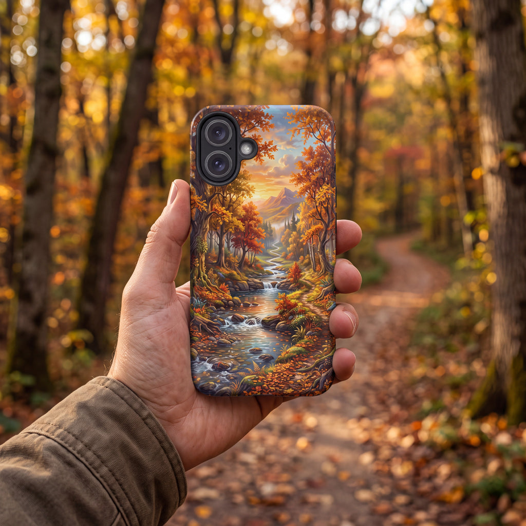 Autumn Forest iPhone Case – Fall Stream Protective Cover