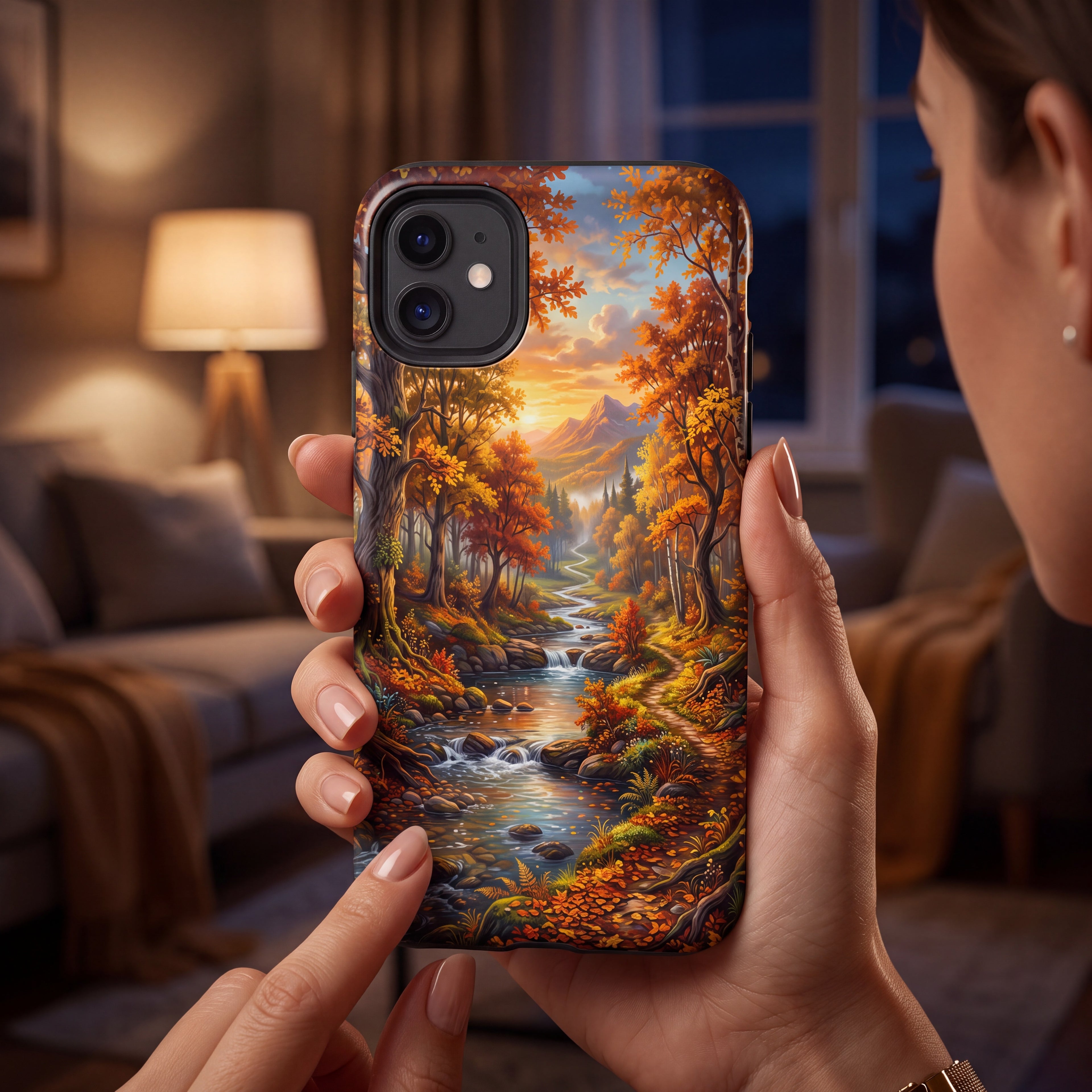 Autumn Forest iPhone Case – Fall Stream Protective Cover