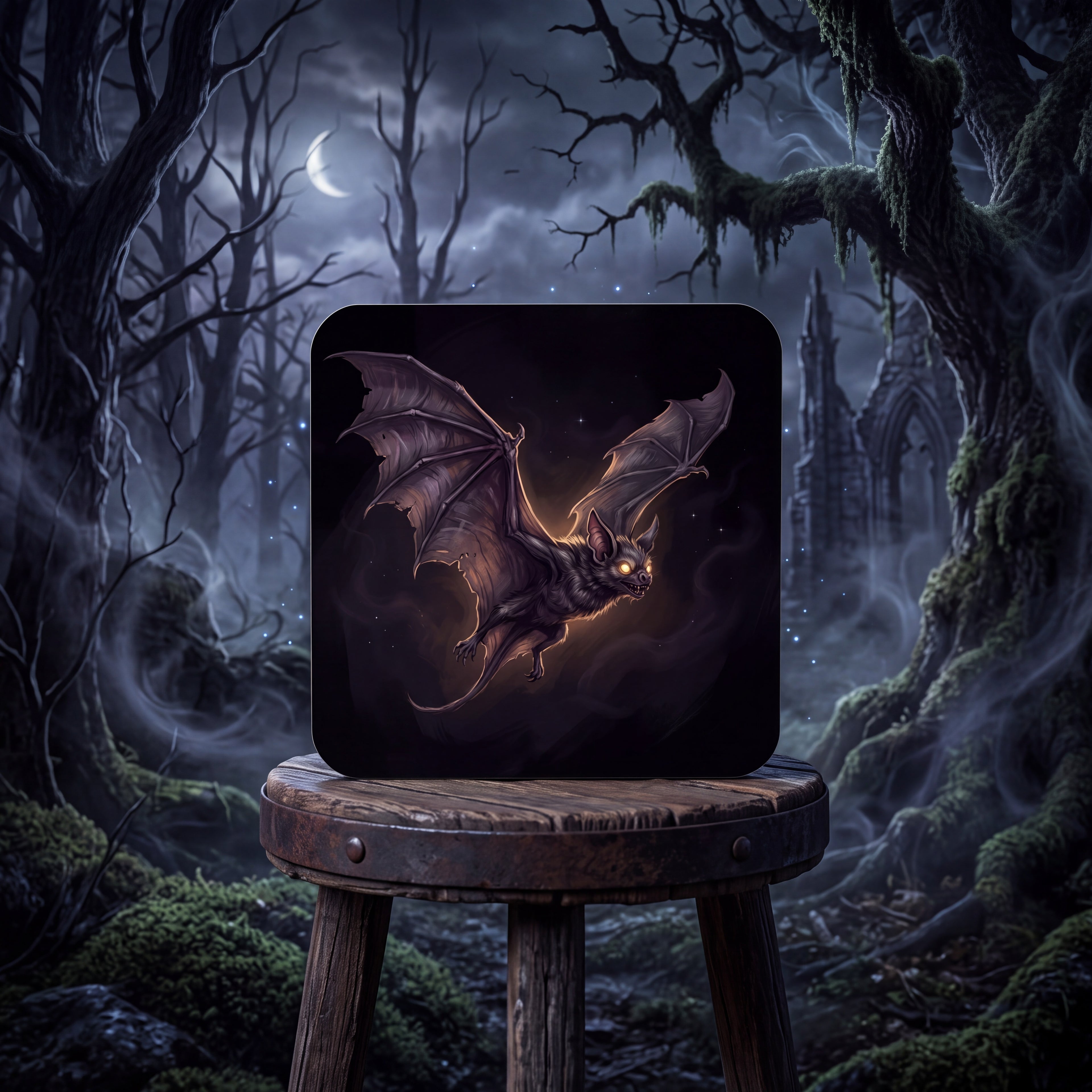 Bat Coaster – Spooky Halloween Drink Mat