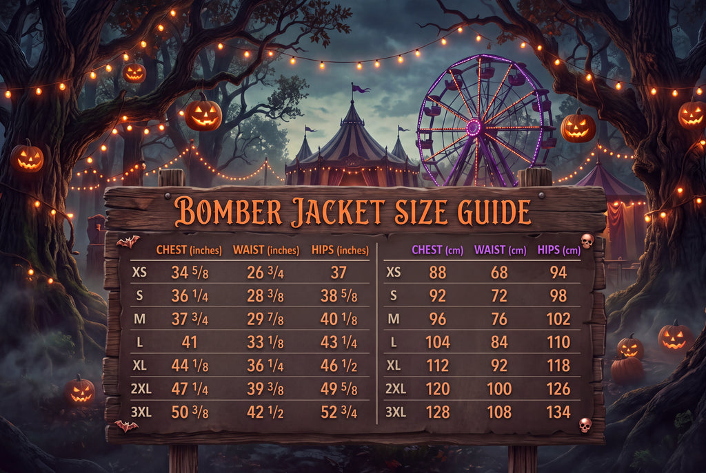 Spooky Carnival Bomber Jacket | Halloween Amusement Park Coat