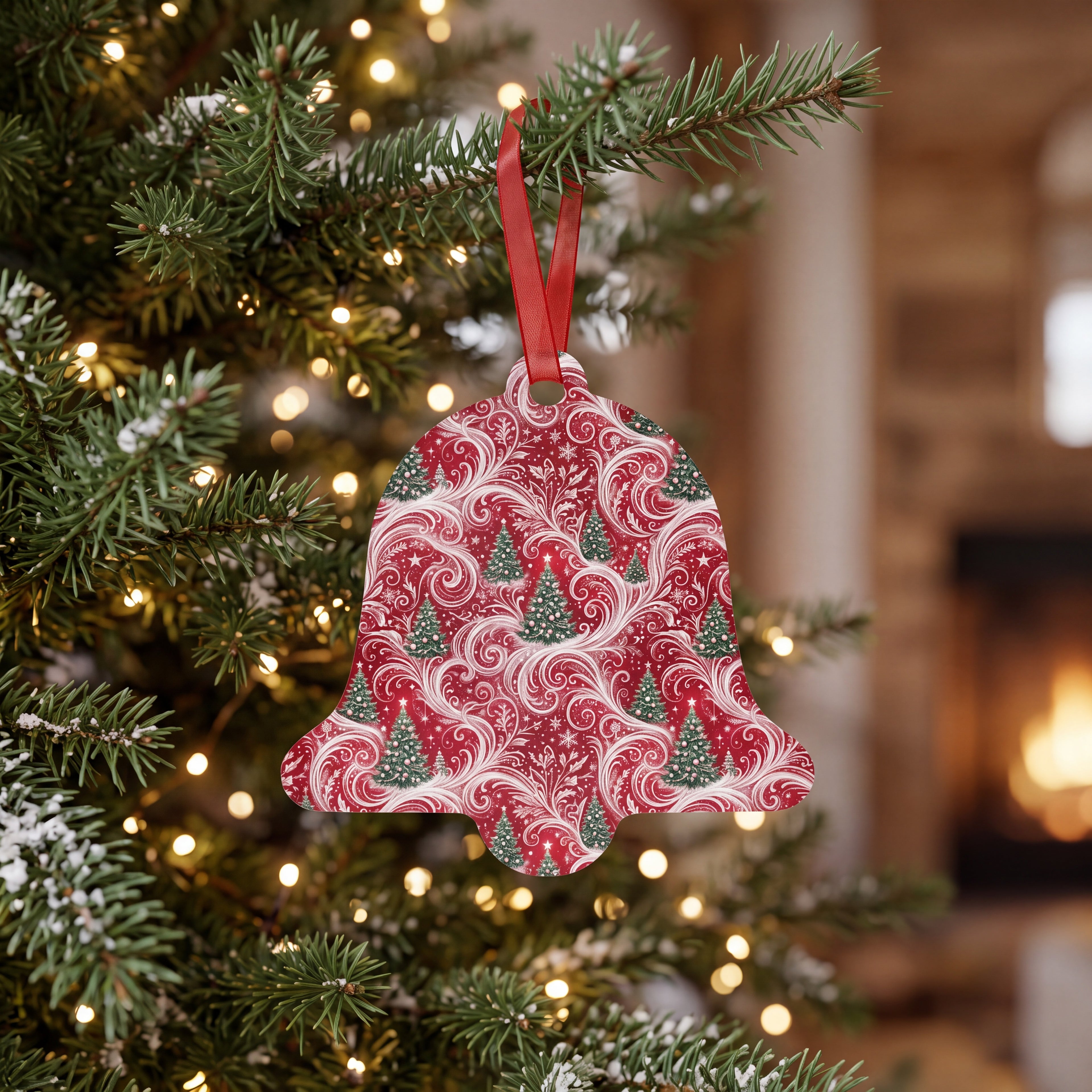Christmas Tree Ornament – Double-Sided Aluminum Decoration | 4 Shapes