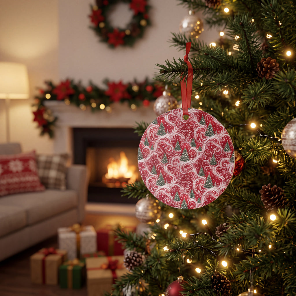 Christmas Tree Ornament – Double-Sided Aluminum Decoration | 4 Shapes
