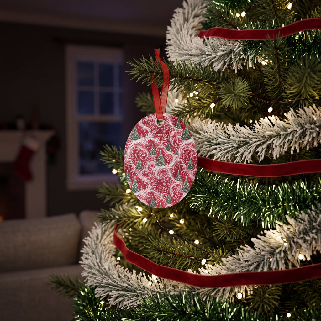 Christmas Tree Ornament – Double-Sided Aluminum Decoration | 4 Shapes