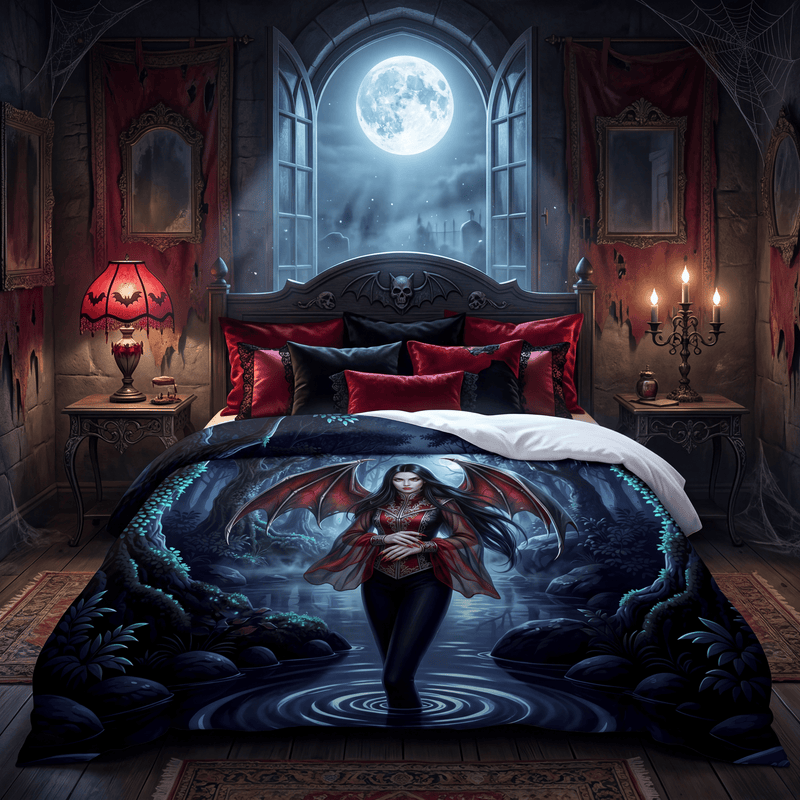 SUBLIMATION Moonlit Gothic Comforter | Vampire Queen Bedding