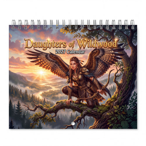 Daughters of Wildwood 2027 Wall Calendar – Fantasy Creature Women & Dark Forest Art