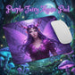 Moonlit Amethyst Fairy Mouse Pad | Purple Fairycore Desk Accessory