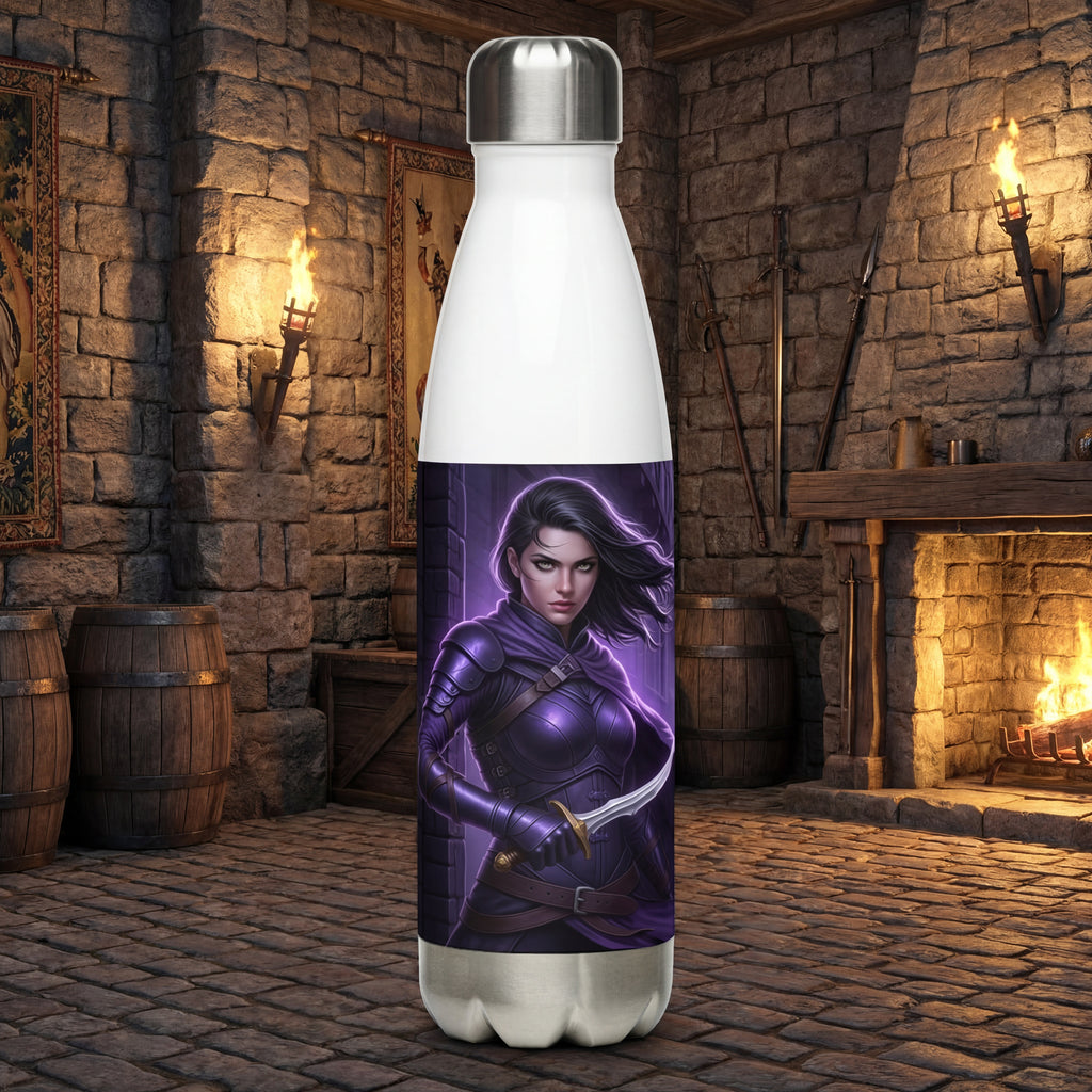 Edelstahl-Trinkflasche – Mittelalterliche Kriegerin