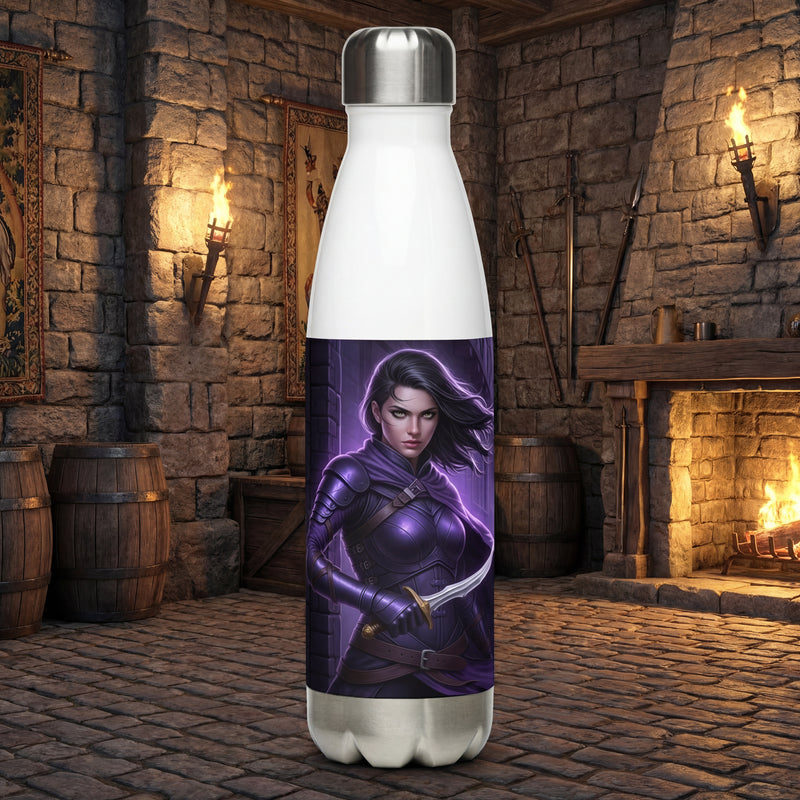 Stainless Steel Water Bottle - Medieval Warrior Woman