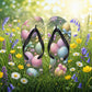 Easter Egg Flip Flops | Pastel Spring Floral Sandals