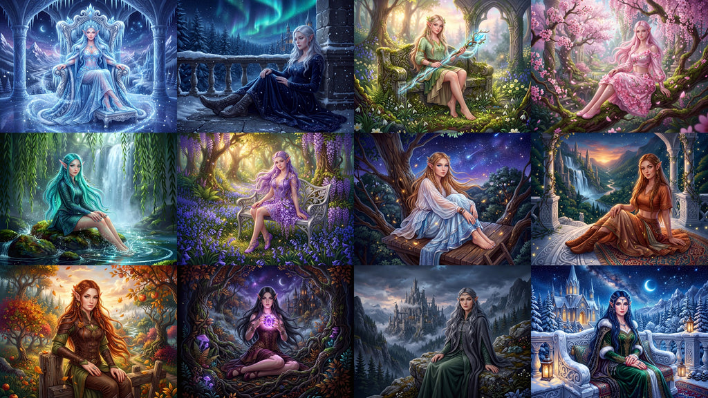 Enchanted Elves 2027 Wall Calendar – Fantasy Elven Women & Forest Art