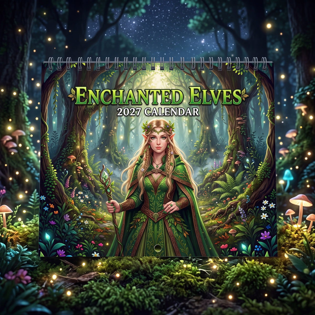 Enchanted Elves 2027 Wall Calendar – Fantasy Elven Women & Forest Art