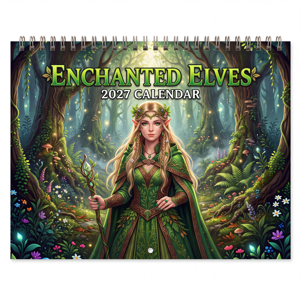 Enchanted Elves 2027 Wall Calendar – Fantasy Elven Women & Forest Art