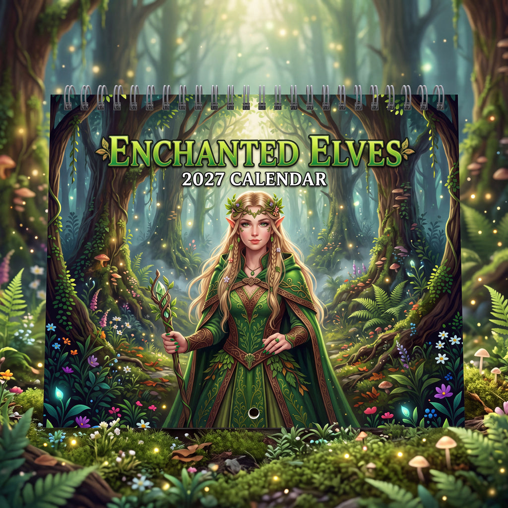 Enchanted Elves 2027 Wall Calendar – Fantasy Elven Women & Forest Art