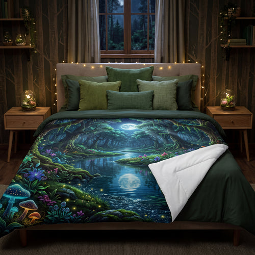 Enchanted Forest Comforter | Moonlit Stream Bedding