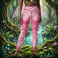 Pink Fairy Yoga Leggings | Floral Damask Yoga Pants | Fairycore Activewear