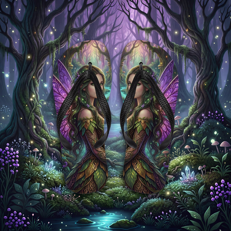 Fantasy Fairy Sandals | Forest Fae Sublimation Flip Flops