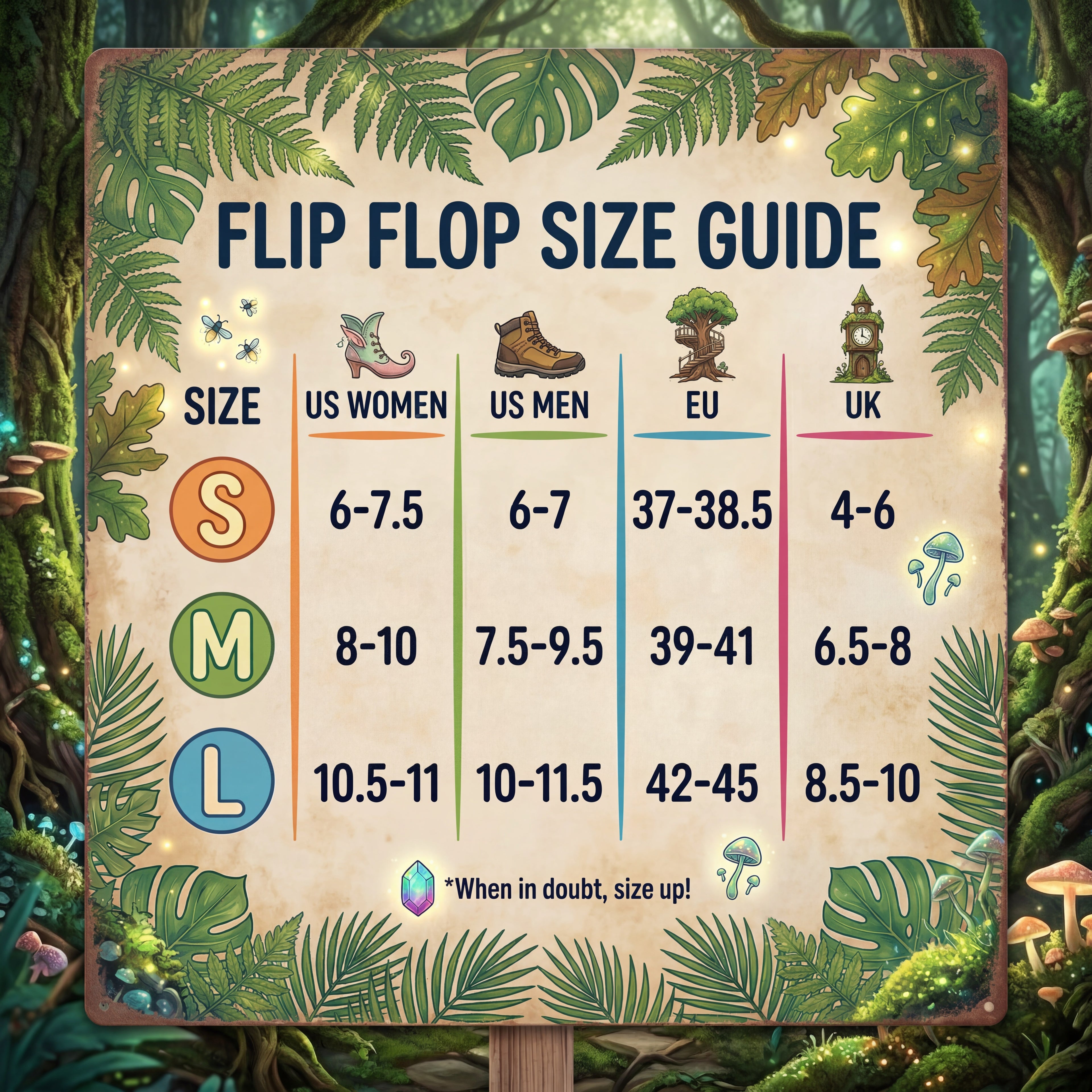Enchanted Forest Flip Flops | Fairycore Forest Sandals