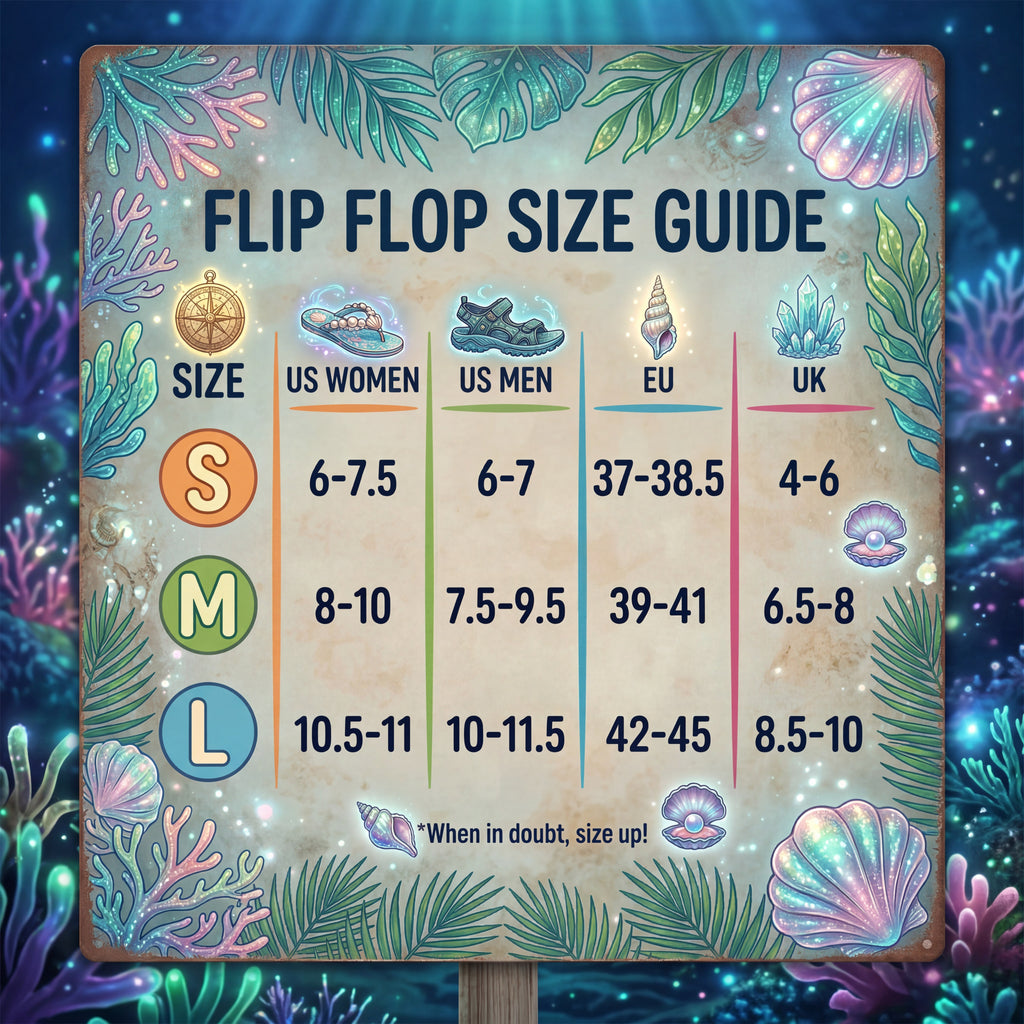 Mermaid Flip Flops – Colorful Coral Reef Ocean Fantasy Sandals