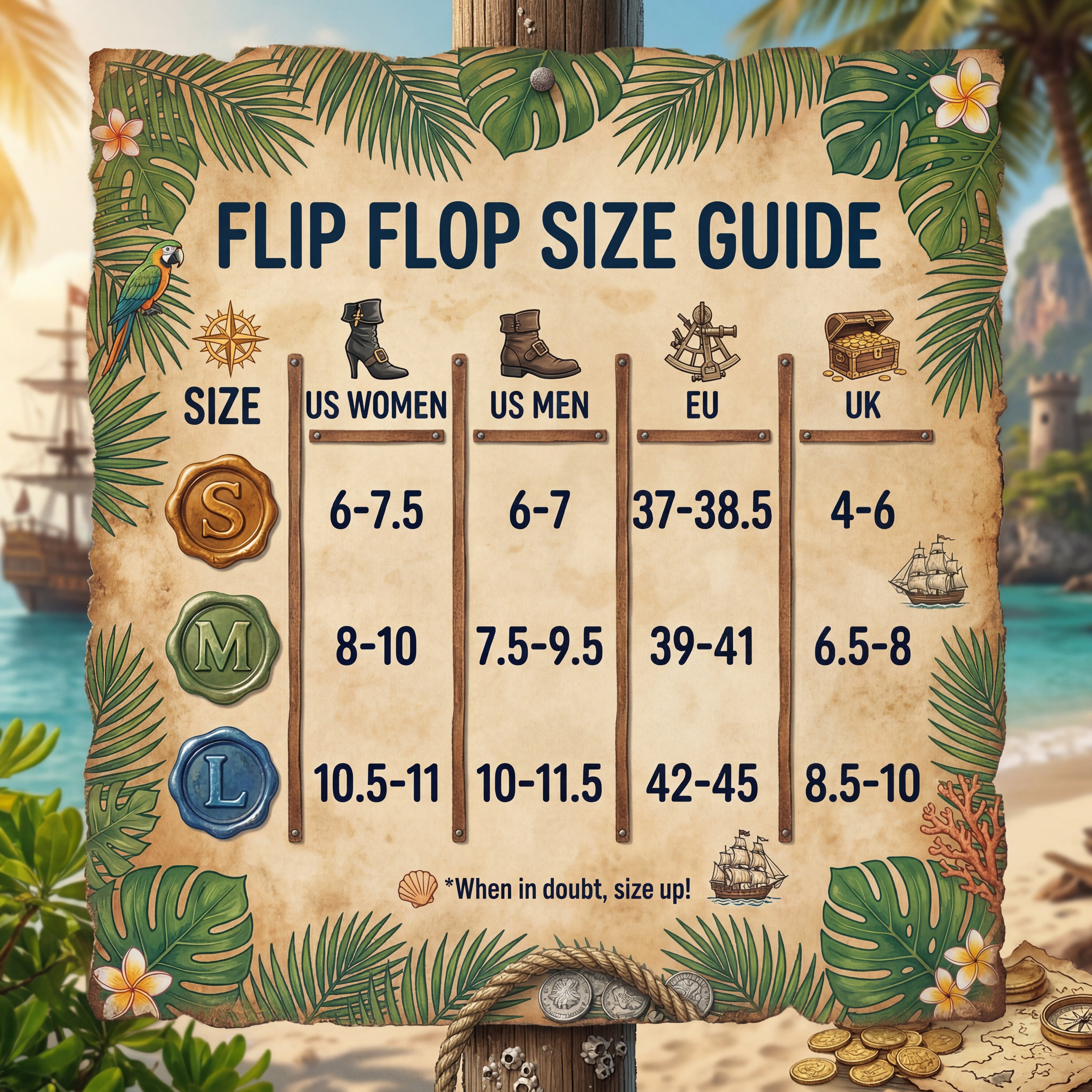 Piratenschiff Flip-Flops | Untersee-Schatz-Sublimationssandalen