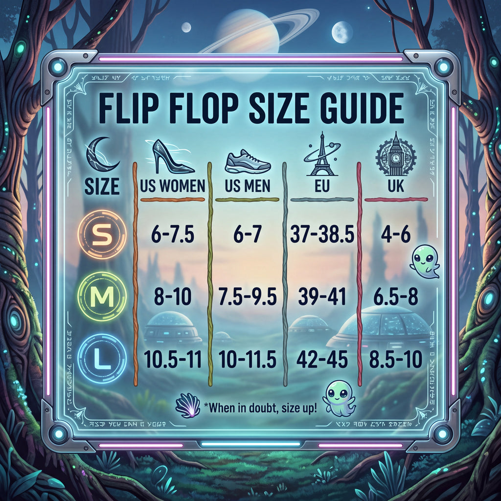 Alien Girl Flip Flops – Green Sci-Fi Laboratory Fantasy Sandals