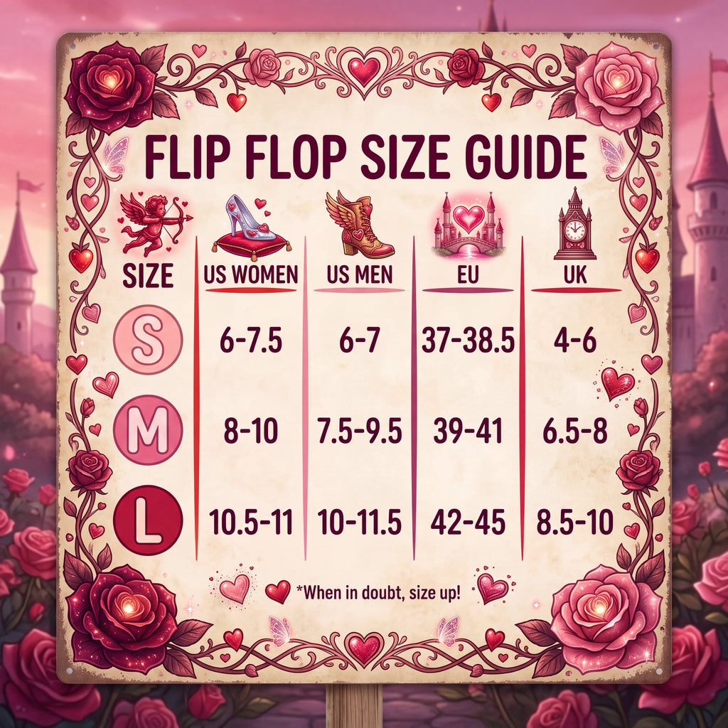 Cupid Girl Flip Flops - Pink Heart Garden Valentine Sandals