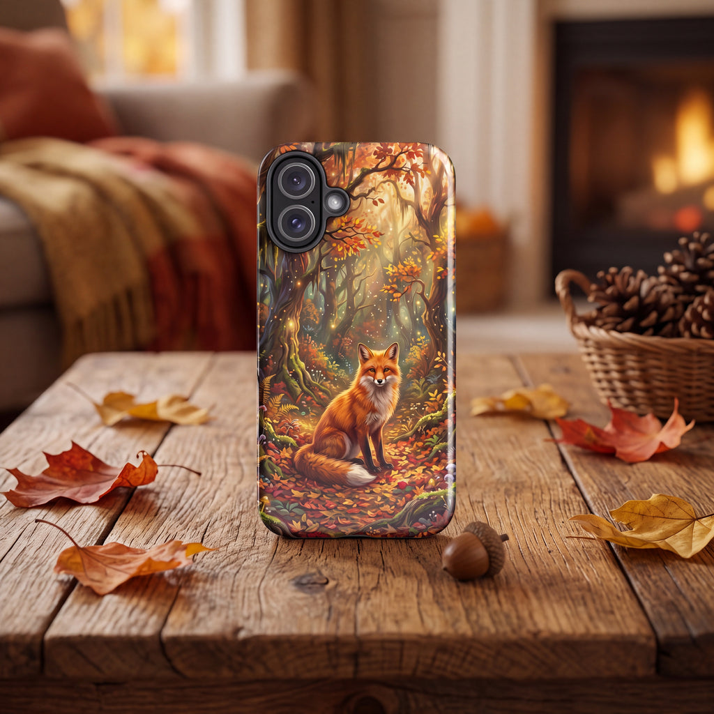 Autumn Fox iPhone Case – Enchanted Fall Forest Protective Phone Case