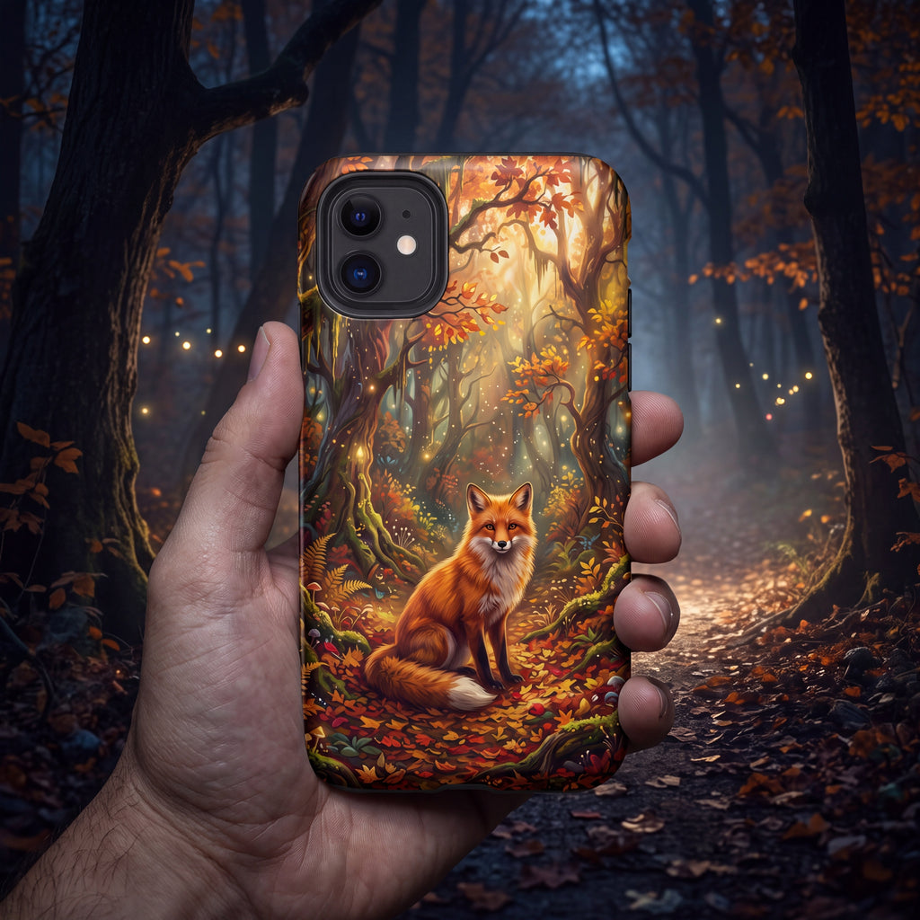 Autumn Fox iPhone Case – Enchanted Fall Forest Protective Phone Case