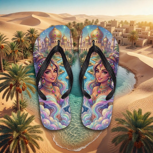 Genie Girl Flip Flops | Magical Palace Sublimation Sandals