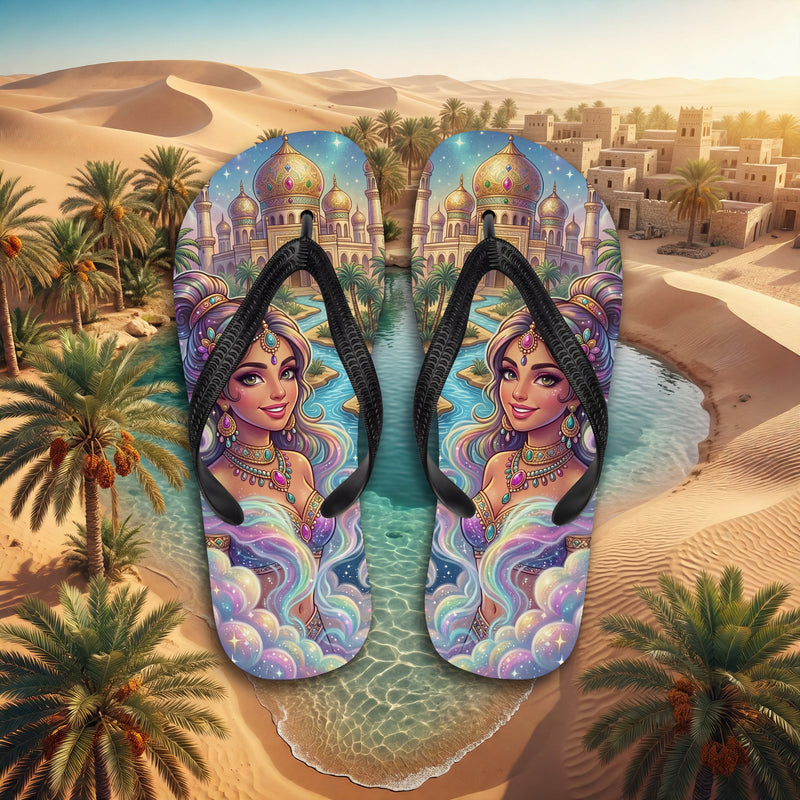 Genie Girl Flip Flops | Magical Palace Sublimation Sandals