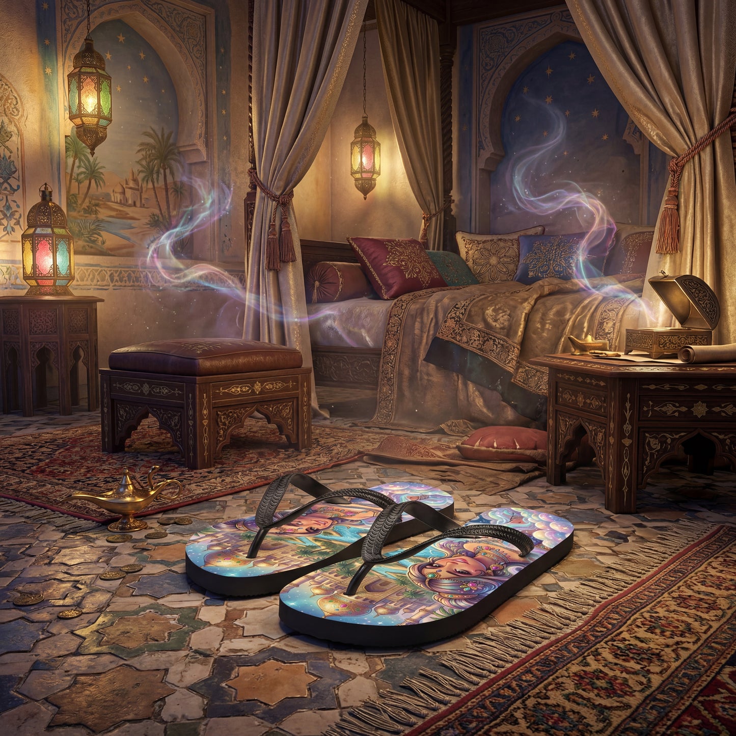 Genie Girl Flip Flops | Magical Palace Sublimation Sandals