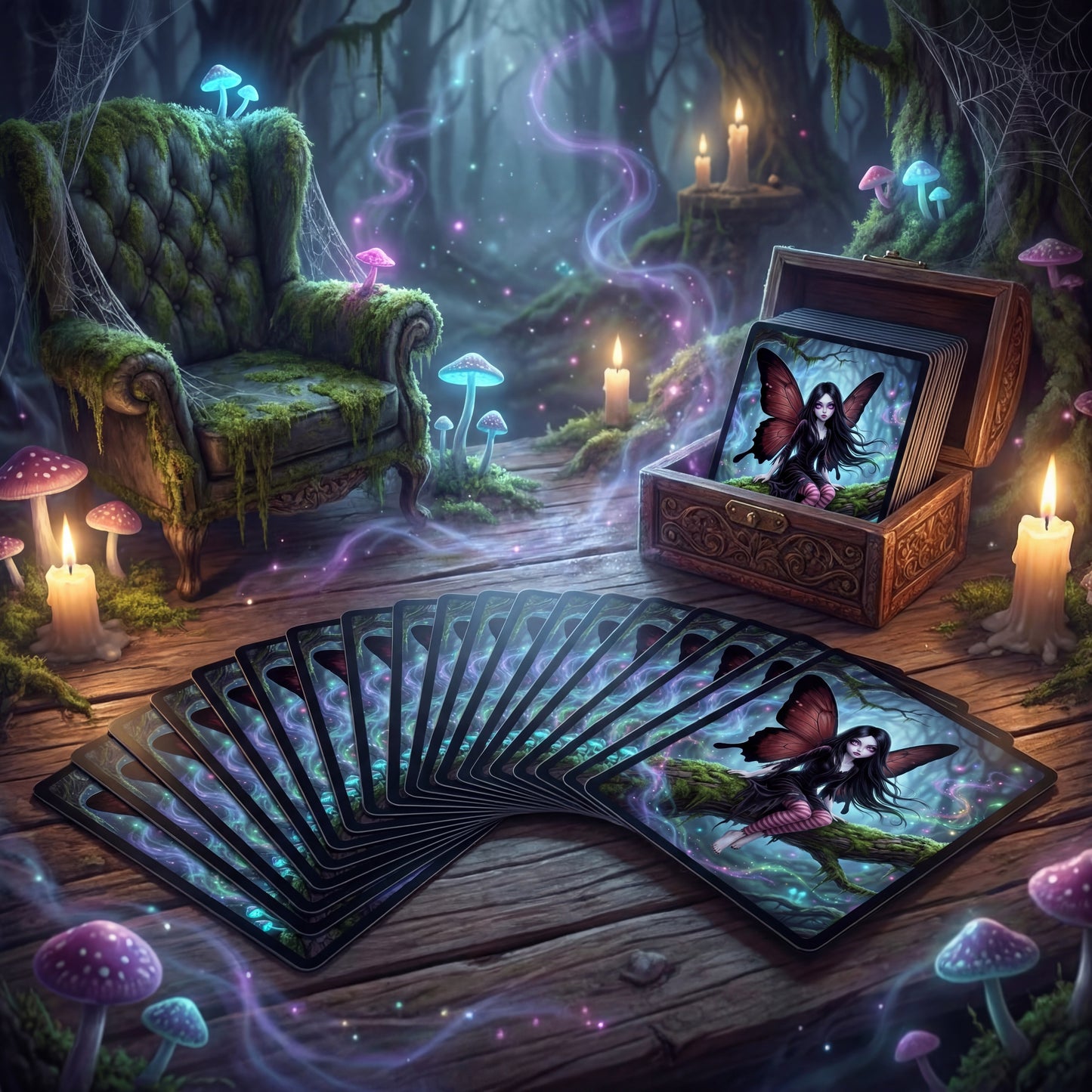 Gothic Fairy Playing Card Deck | Enchanted Magical Forest Glow | Premium 305gsm Playing Cards