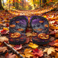 Halloween Flip Flops | Gothic Autumn Pumpkin Sandals | Spooky Season Footwear