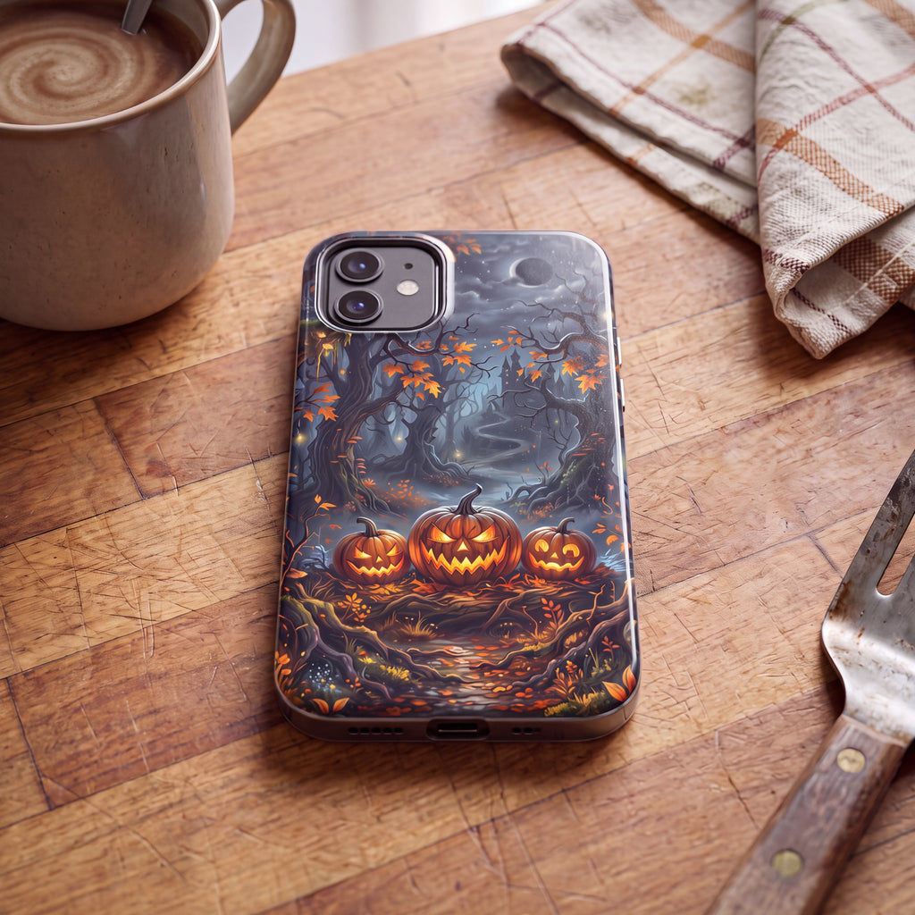 Halloween iPhone Tough Case | Jack O' Lantern Haunted Forest | Spooky Phone Cover