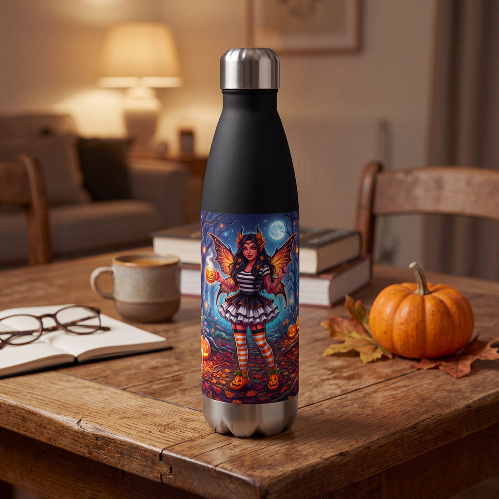 Halloween Fairy Water Bottle – Pumpkin Forest Stainless Steel Bottle