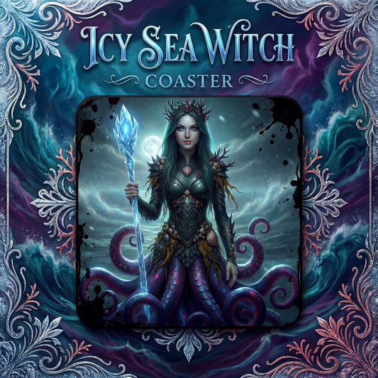 Icy Sea Witch Coaster | Squid Girl Fantasy Decor
