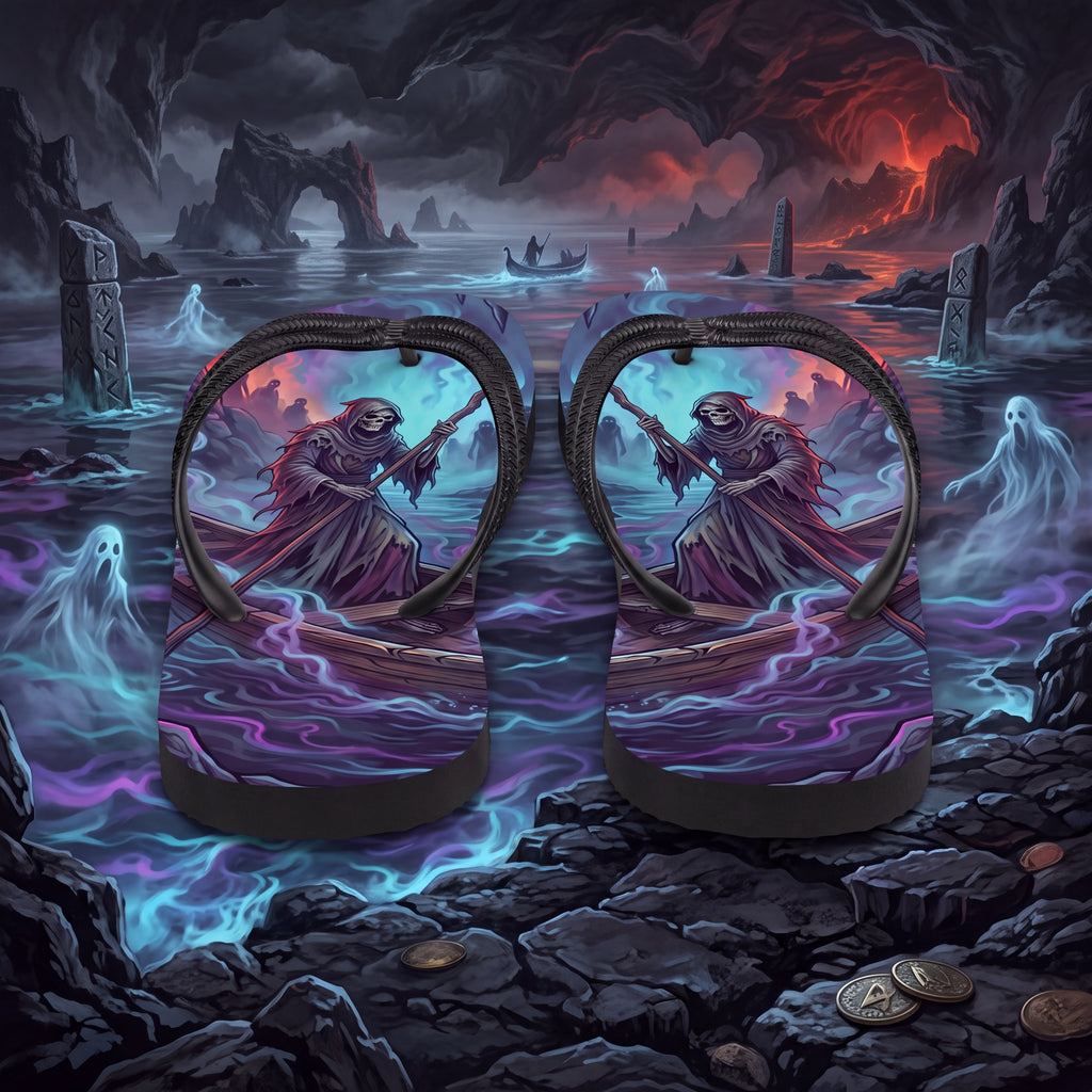 Charon Greek Mythology Flip Flops | River Styx Underworld Ferryman Sandals