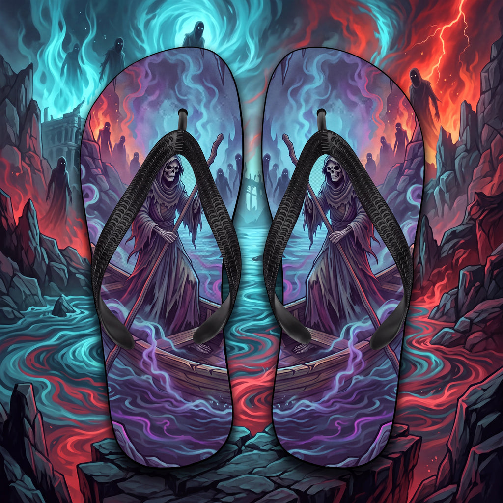Charon Greek Mythology Flip Flops | River Styx Underworld Ferryman Sandals