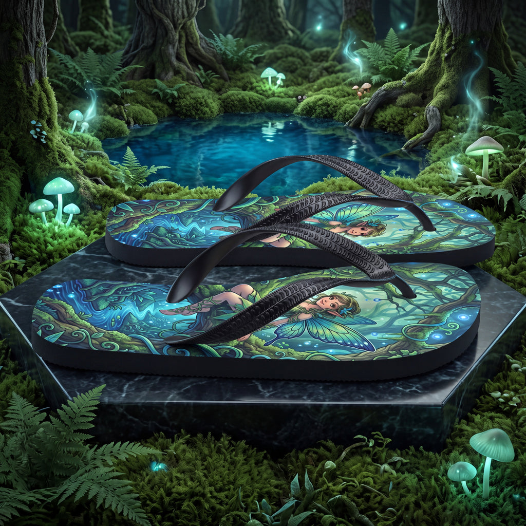 Magical Forest Flip Flops | Fairycore Enchanted Woodland Sandals