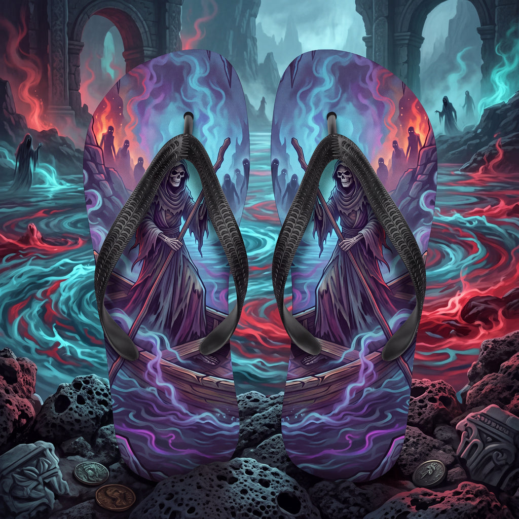 Charon Greek Mythology Flip Flops | River Styx Underworld Ferryman Sandals