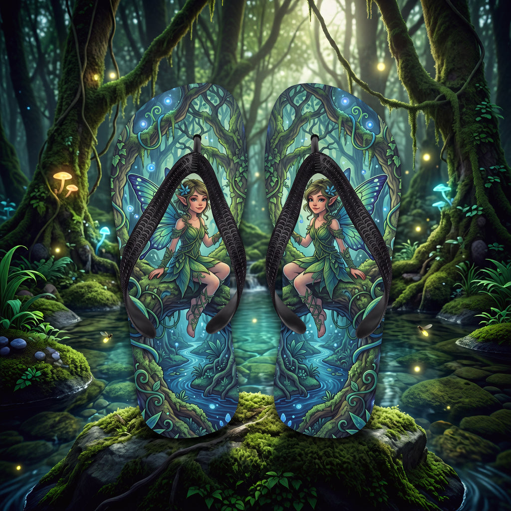 Magical Forest Flip Flops | Fairycore Enchanted Woodland Sandals