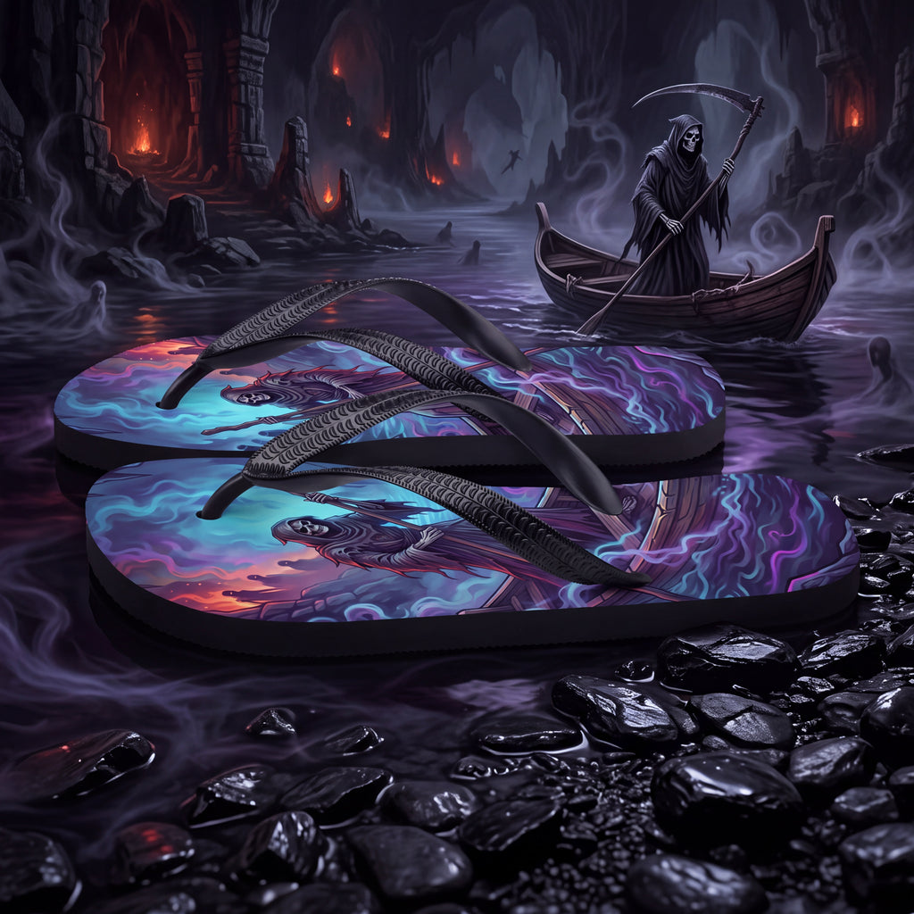 Charon Greek Mythology Flip Flops | River Styx Underworld Ferryman Sandals