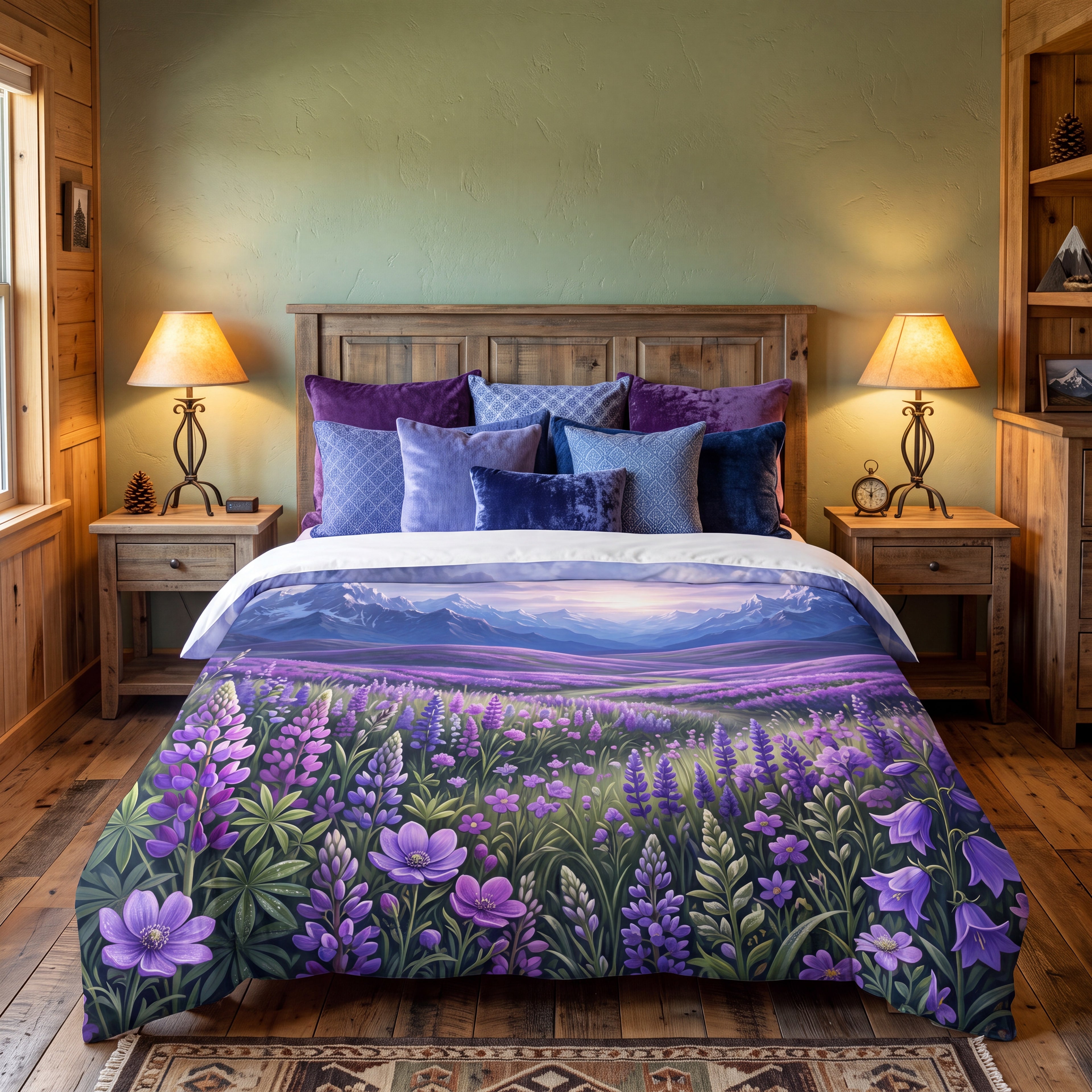 Wildflower Meadow Comforter | Mountain Landscape Bedding