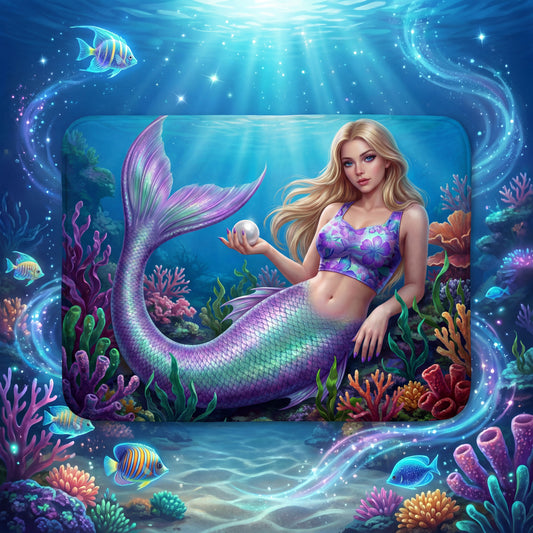 Mermaid Bath Mat | Soft Memory Foam Ocean Decor